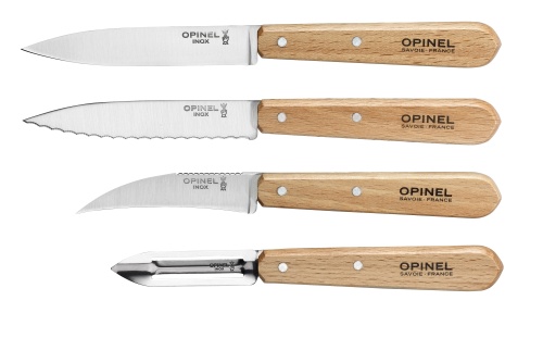 Набор ножей Opinel "Les Essentiels", нержавеющая сталь, рукоять бук( 4 шт./уп.), 001300 фото 3
